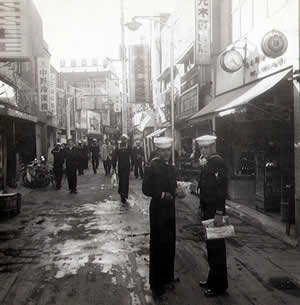Shubert, Carlton and myself on liberty in Yokosuka, Japan